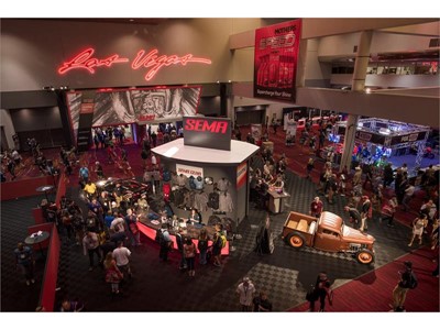 The Specialty Equipment Market Association (SEMA) Show in the main concourse lobby of the Las Vegas Convention Center