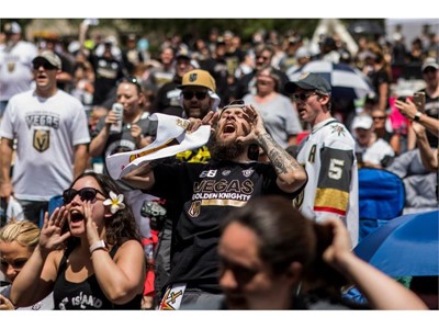 Vegas Golden Knights fans prepare for their team to take on the Winnipeg Jets