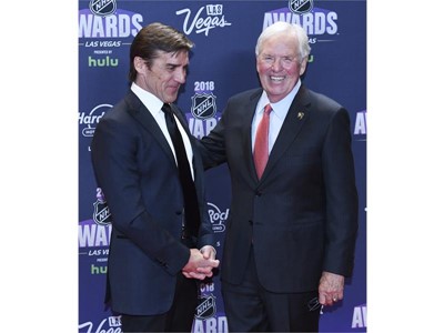 Vegas Golden Knights general manager George McPhee and owner Bill Foley