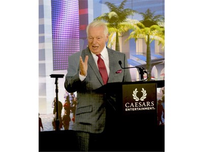 Roger Dow, President and CEO of the U.S. Travel Association speaking at the groundbreaking of CAESARS FORUM