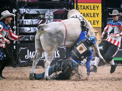 Ryan Dirteater Flung by Bull