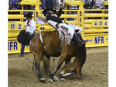 Richmond Champion competes in bareback riding