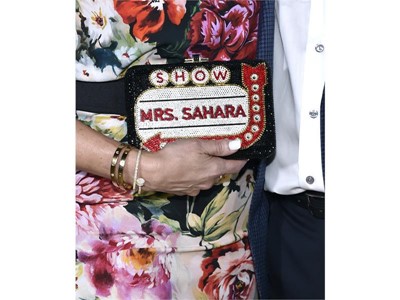 A detail photo of Liset Meruelo's purse