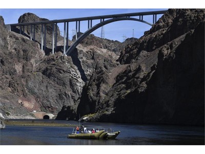 Rafting below the Hoover Dam