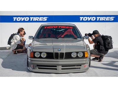 Visitors check out the Toyo Tires