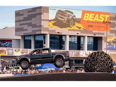 A Ford Raptor pickup