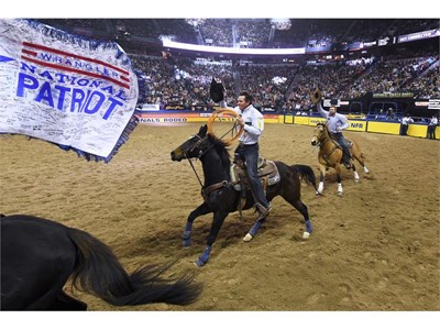 Final: Team roping champions Cody Snow and Wesley Thorp
