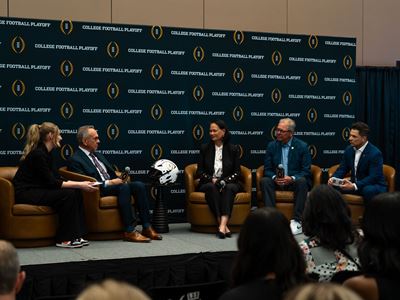 CFB Championship Panel 1 Stormy Buonantony Jim Gibson Jhone Ebert Britton Banowsky Mark Shunock
