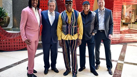 Earth, Wind & Fire with Venetian and Live Nation executives