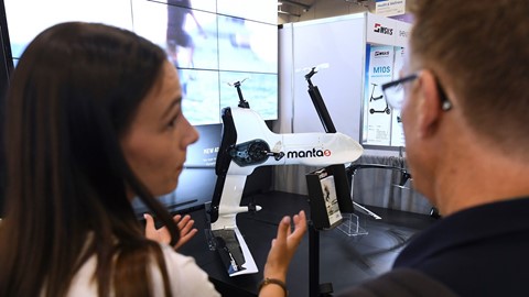 A Manta 5 hydrofoil bike