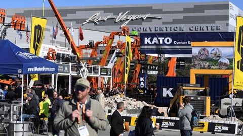 Displays fill the parking lot