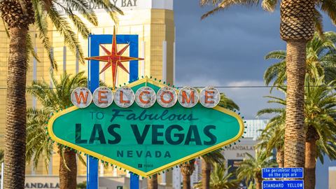 Welcome to Fabulous Las Vegas sign goes green for St. Patrick's Day 2021