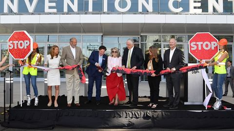 Dignitaries participate in ribbon cutting of the new Las Vegas Convention Center West Hall