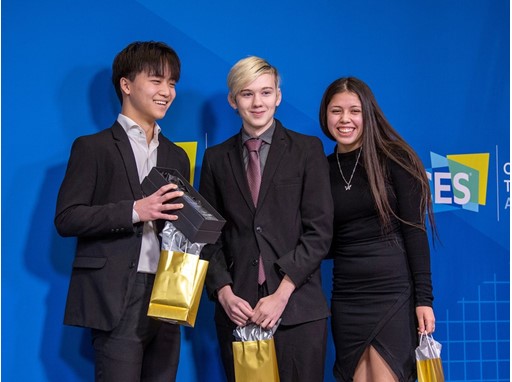 Winning Unotify teammates James Wang, from left, Josh Ferguson and Gabrielle Floratos Winning Unotify teammates James Wang, from left, Josh Ferguson and Gabrielle Floratos