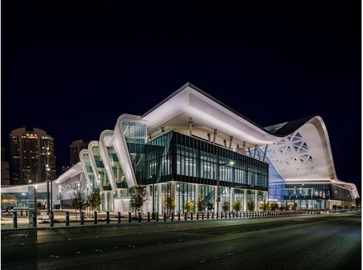 LVCC West Hall West View at Night_April 2021 LVCC West Hall West View at Night_April 2021