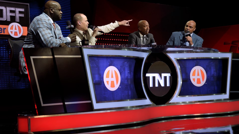 Shaquille O Neal Ernie Johnson Kenny Smith And Charles Barkley