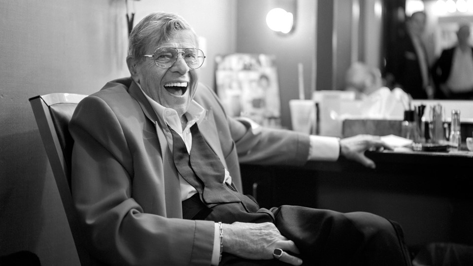 Jerry Lewis is seen in his dressing room after his final performance