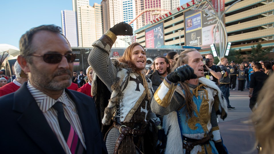 Vegas Golden Knights promotional crew members