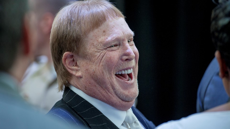 Oakland Raiders owner Mark Davis greets friends