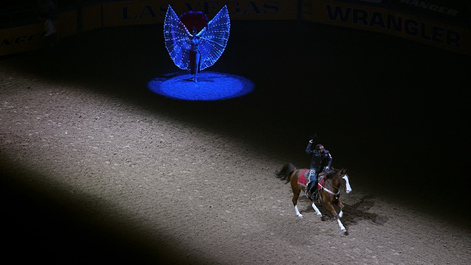 Bull riding season leader Sage Kimzey from Strong City, Utah