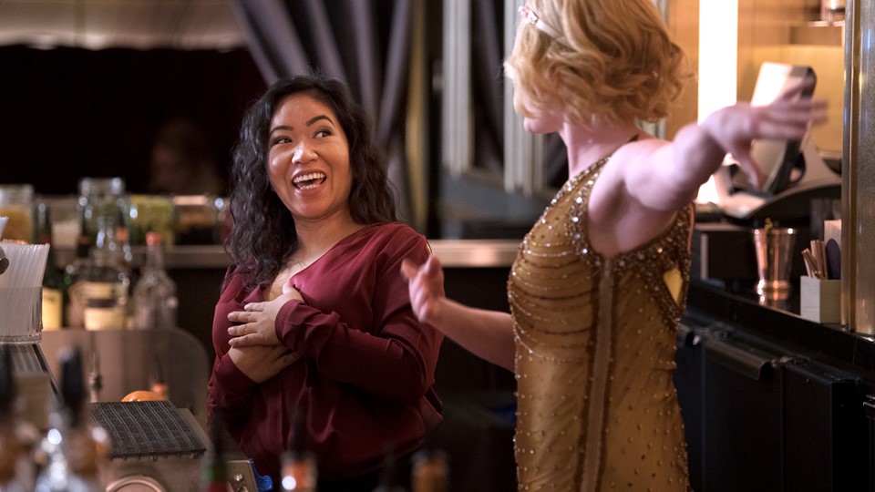 Rosina bartender is surprised with time off by BAZ actress