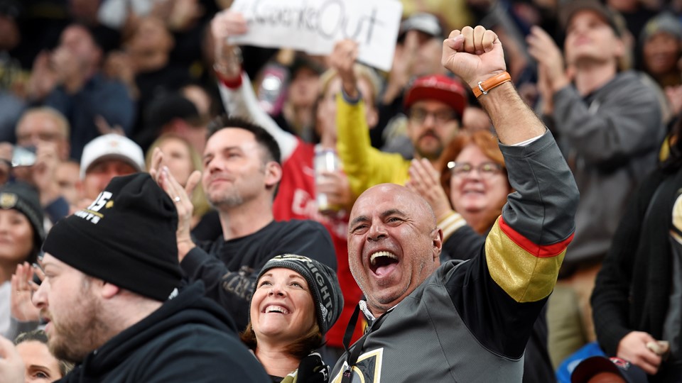 Vegas Golden Knights fans celebrate
