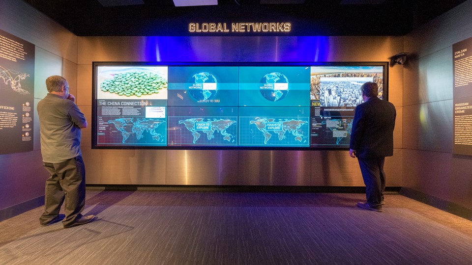 A touch-screen wall is part of the Mob Museum renovation