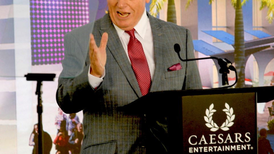 Roger Dow, President and CEO of the U.S. Travel Association speaking at the groundbreaking of CAESARS FORUM