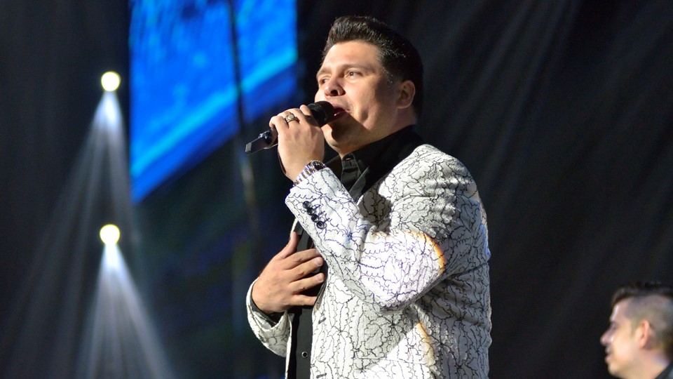 Oswaldo Silvas of Banda MS performs at the MGM Grand Garden Arena