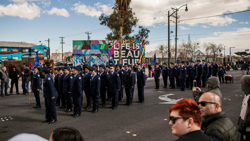 Members of the Cimarron Memorial High School Air Force