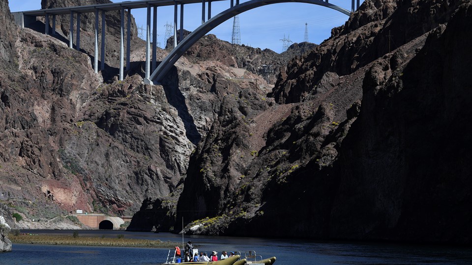 Rafting below the Hoover Dam