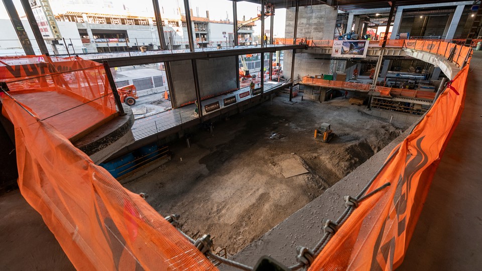 A view from the second floor balcony of the “World’s Largest Sportsbook”