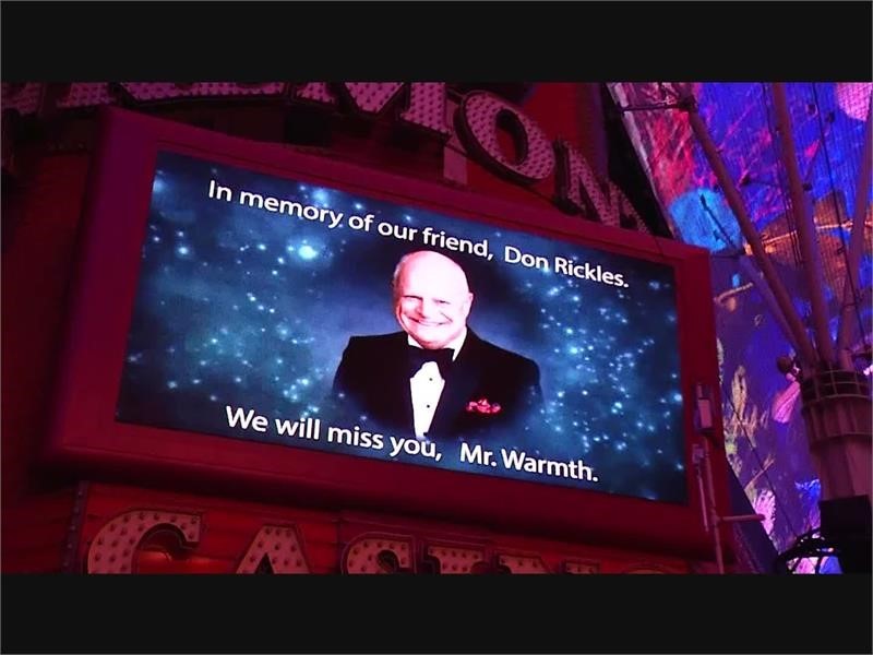 Don Rickles Marquee Tribute - Fremont Street and Downtown Las Vegas