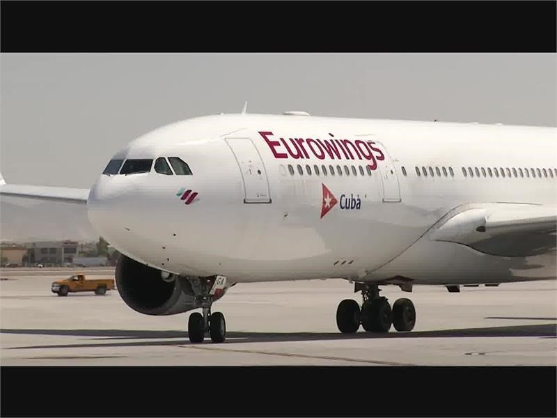 Eurowings Landing in Las Vegas - RAW VIDEO