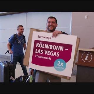 Passengers deplane from Eurowings flight in Las Vegas