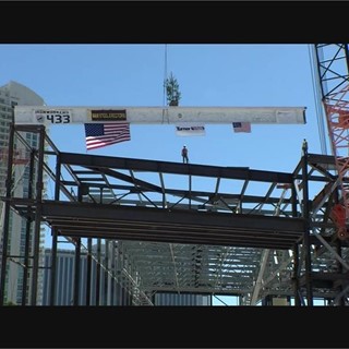 Beam signing and hoisting - RAW VIDEO