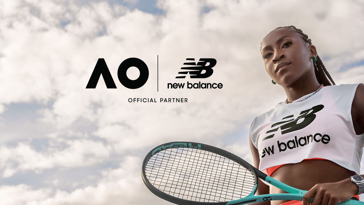 New Balance named 'official performance apparel and footwear provider' for  Aus Open and United Cup /  Foto via New Balance
