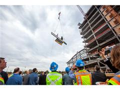 TOPPING OFF CEREMONY FOR WARRIOR ICE ARENA AT BOSTON LANDING