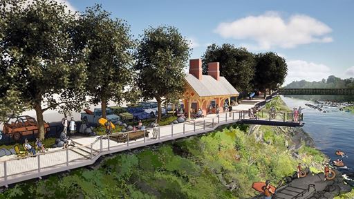 Skowhegan River Park Boardwalk
