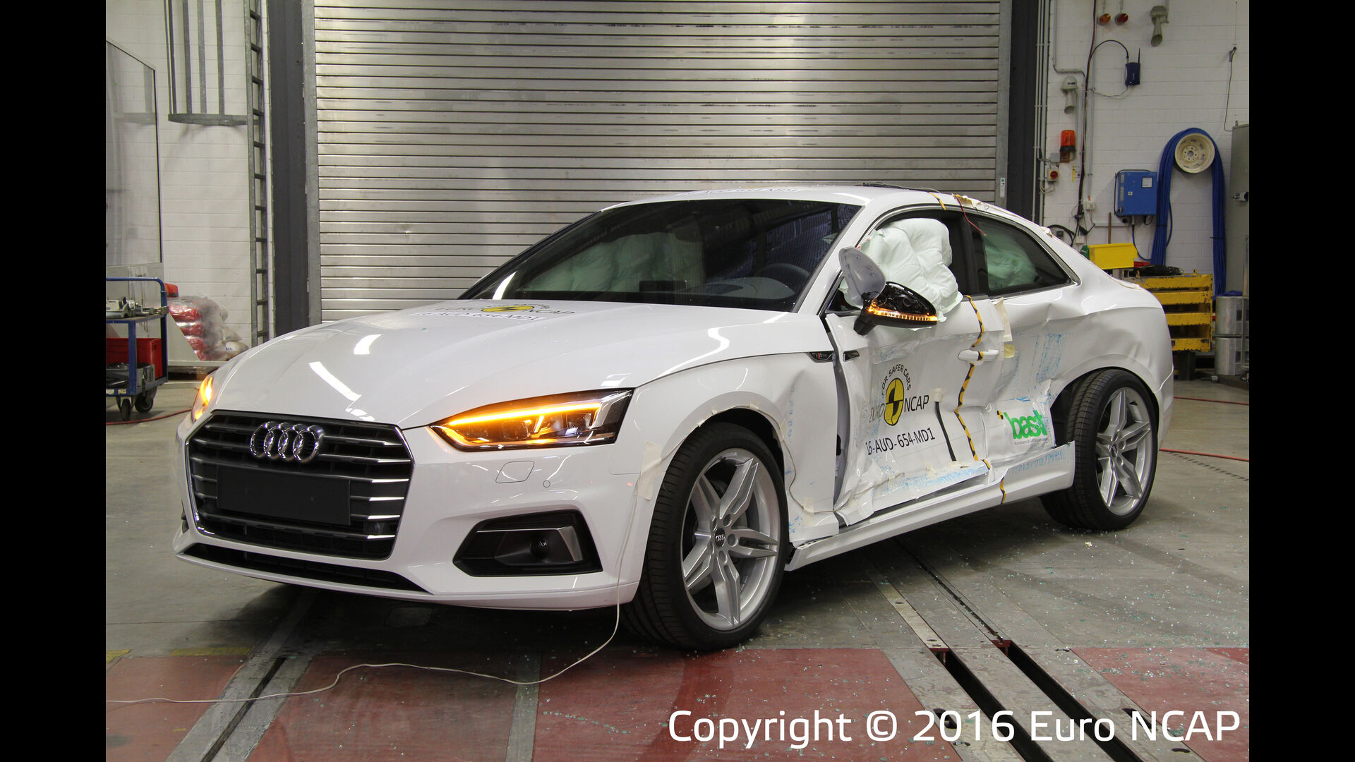 Audi A5 - Side crash test 2015 - after crash