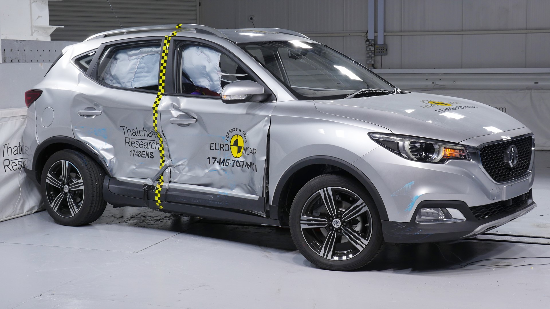 MG ZS - Side crash test 2017 - after crash