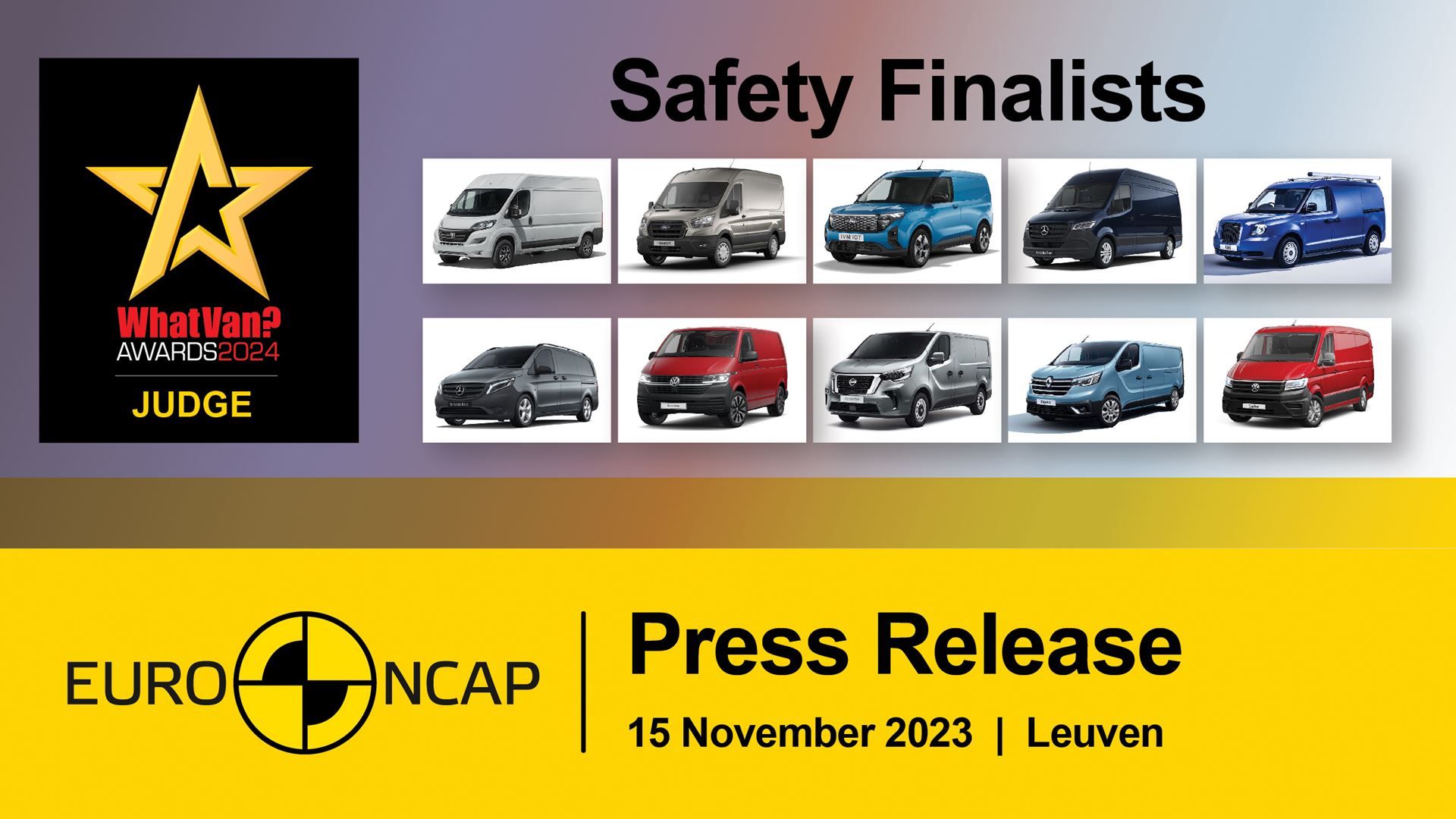Euro NCAP Announces the Shortlist for What Van? Awards for Safety 2024