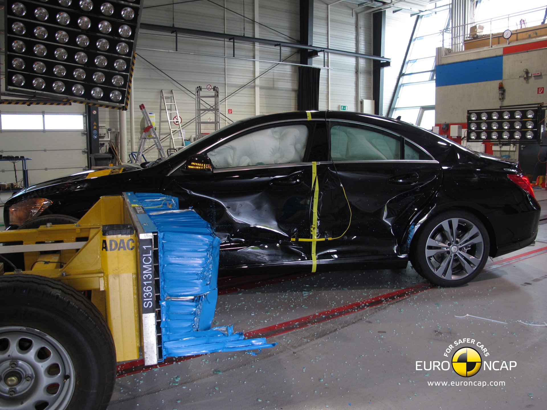Mercedes-Benz CLA Class-Side crash test 2013 - after crash