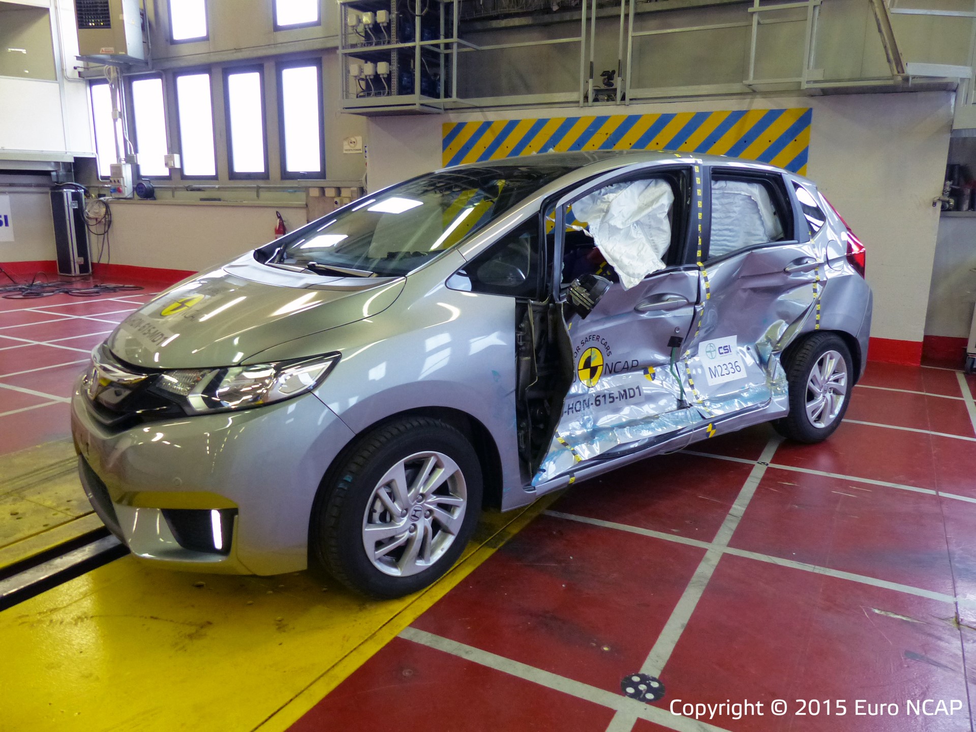 Honda Jazz - Side crash test 2015 - after crash