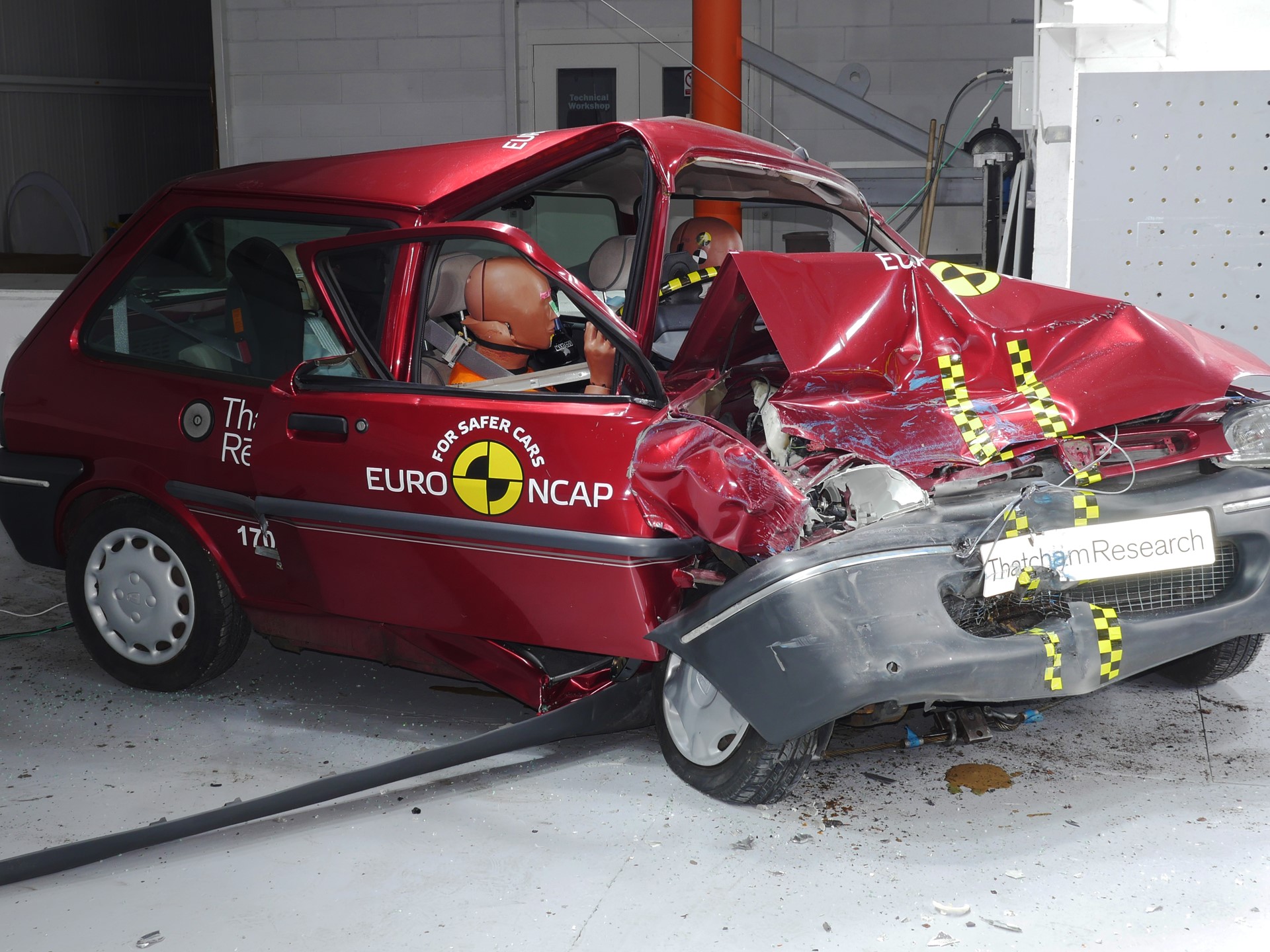 Rover 100 20th anniversary crash test - after crash