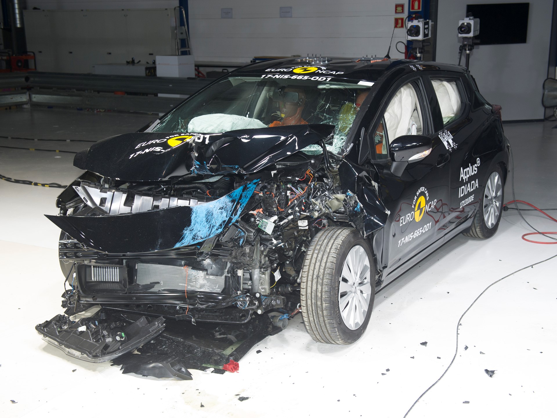 Nissan Micra - Frontal Offset Impact test 2017 - after crash