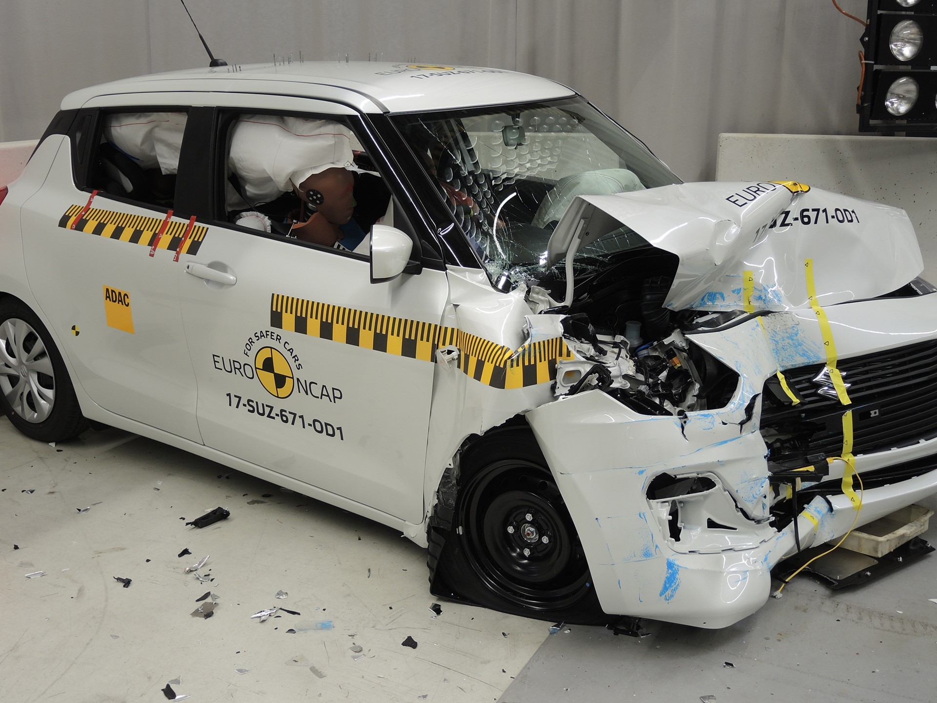 Suzuki Swift - Frontal Offset Impact test 2017 - after crash