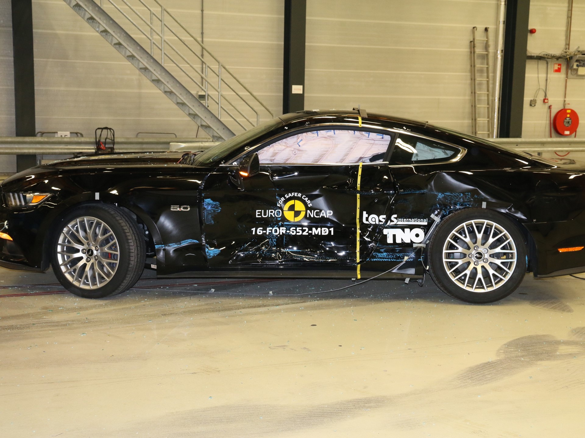 Ford Mustang Reassessment - Side crash test 2017-after crash
