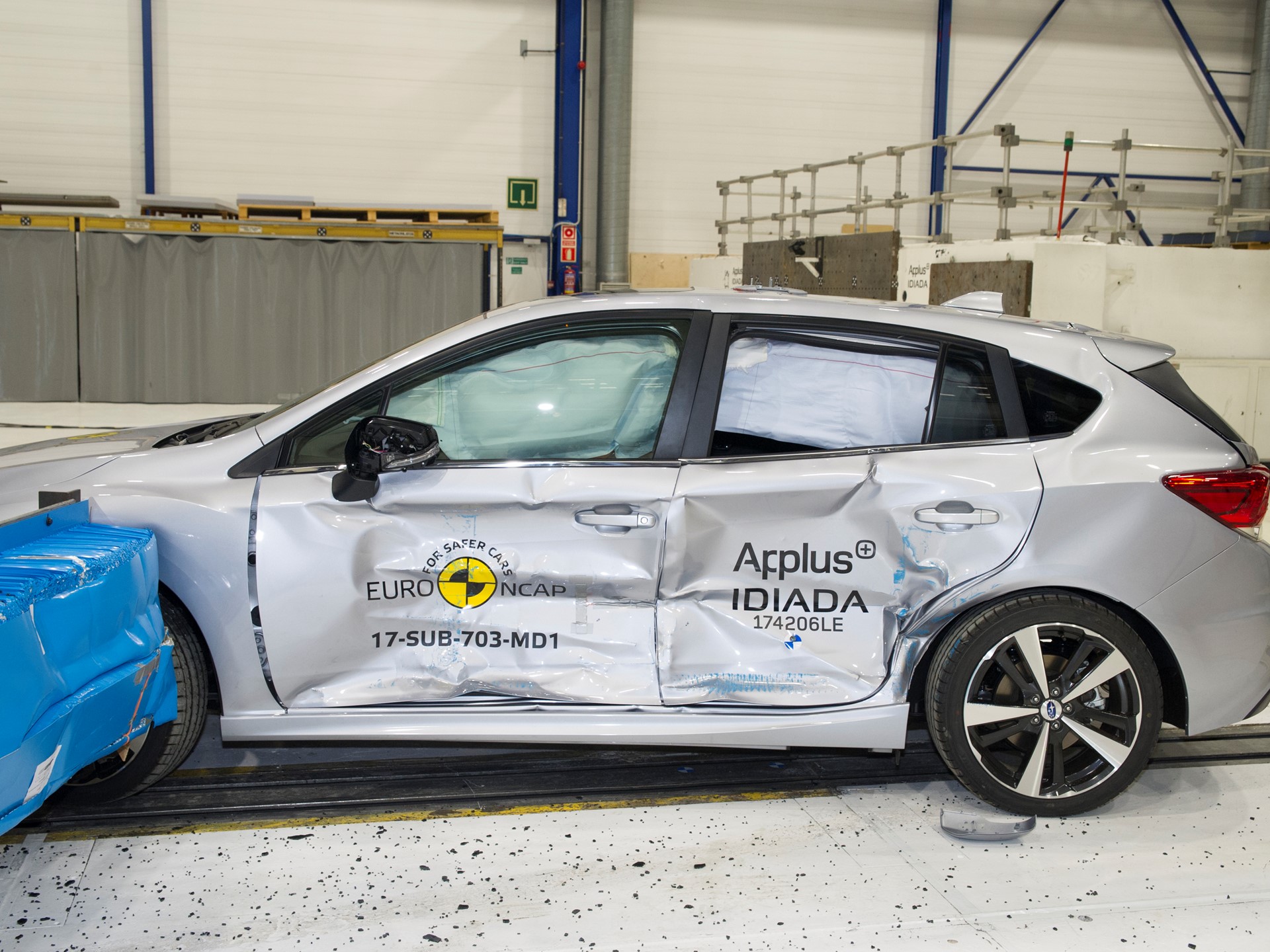 Subaru Impreza - Side crash test 2017 - after crash