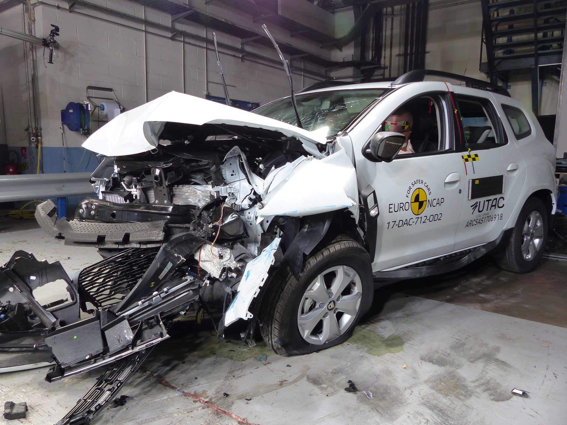 Dacia Duster - Frontal Offset Impact test 2017 - after crash